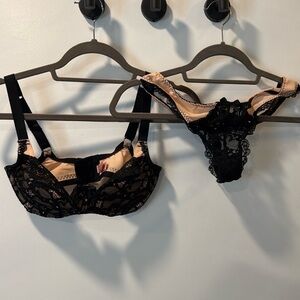 NWOT Agent Provocateur Bra (32DD) and Thong (size 4) set